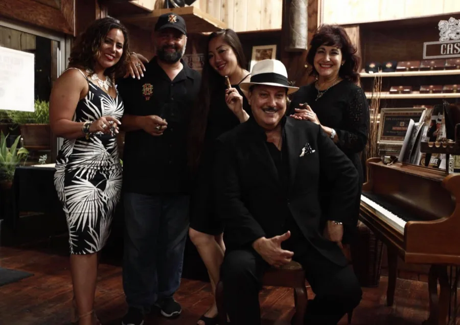 Nathan Kalasho, Angela Yue, and the Lord Puffer team with members of the Fuente family at a cigar event